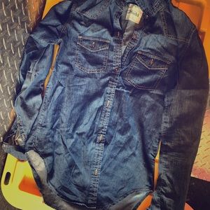 Long sleeve jean button up